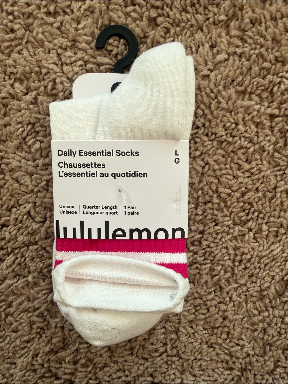 lululemon athletica White Daily Essential Quarter Socks